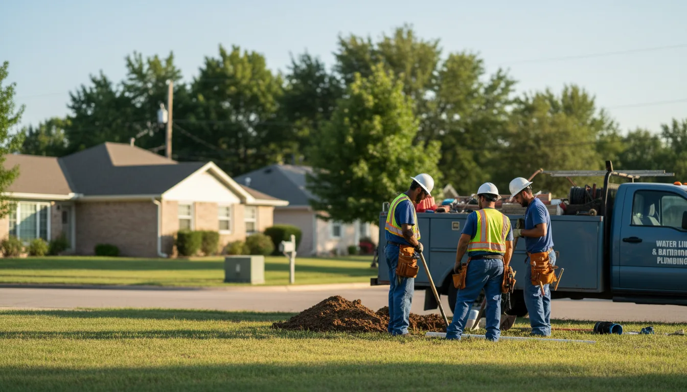 Residential water line and bathroom plumbing service in Petal, MS